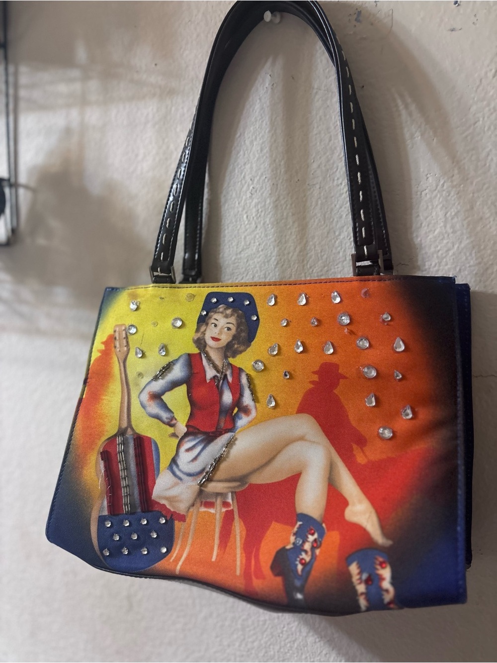 Noritake Multicolor Pin-Up Shoulder Bag with Stud Accents